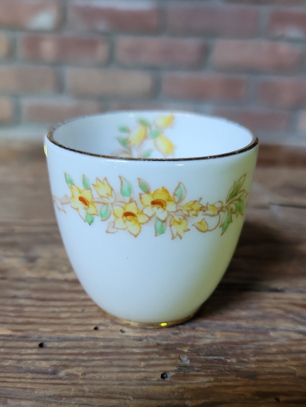 Vintage MCM Gladstone China Daffodil Porcelain Cup, Fantasia Pattern